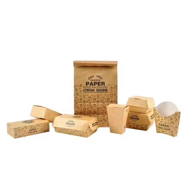 Customized Eco-friendly Kraft Paper Slotted Boxes Perfect for Noodle Fast Food