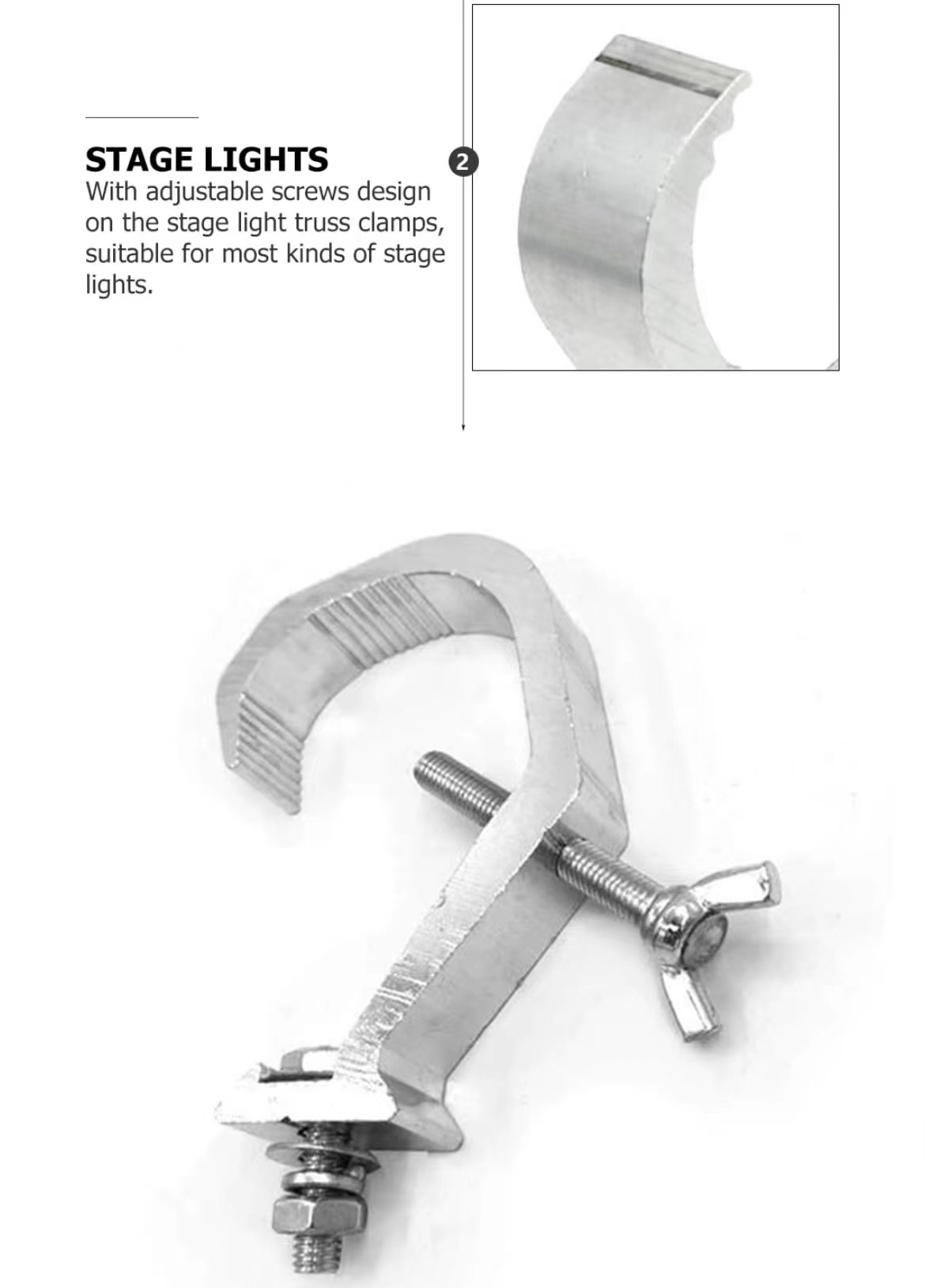 Aluminum Alloy Moving Head Light Clamp Custom Par Stage DJ Truss Clamps