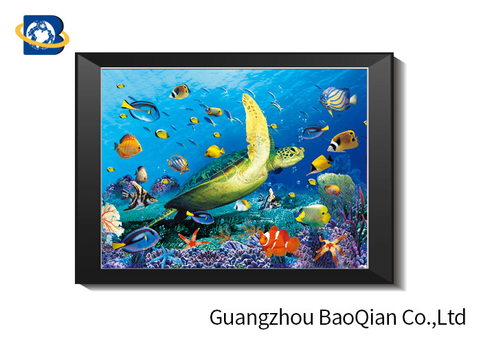 Dolphins Theme 3D Deep And Flip Effect Lenticular Material Picture With Frame Or Frameless