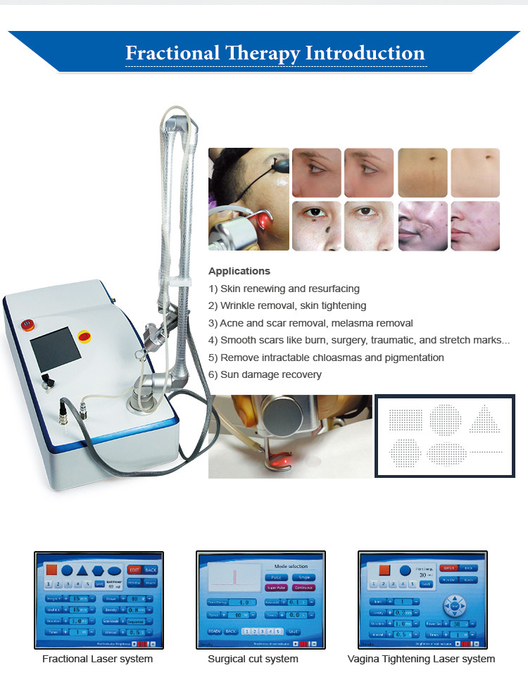Stretch Marks Removal Portable CO2 Fractional Laser Machine 10600nm