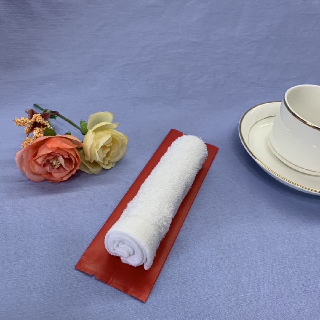 SGS Single Use Antibacterial Cotton Refreshment Towels With Green Tea Scent