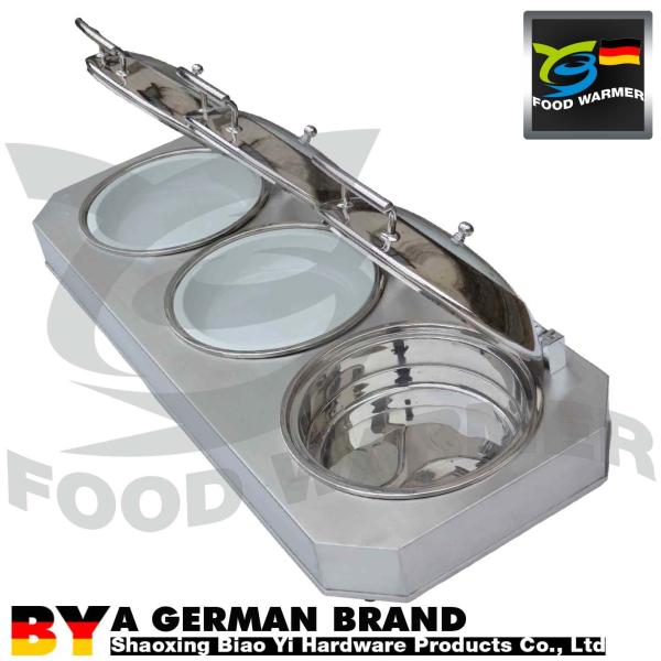 Electric Heating Stainless Steel Chafing Dish Pans 3 In 1 Combo Set SS 304