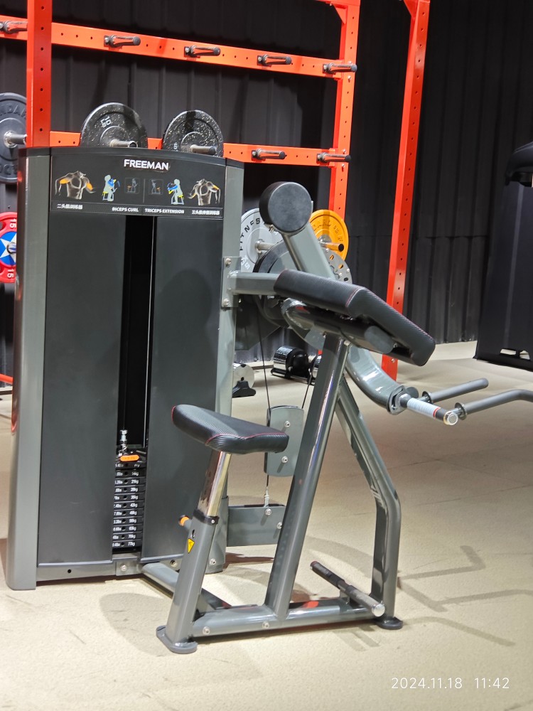 Commercial Gym Equipment Pin Loaded Training Seated Bicep&triceps Dual Function Fitness Equipment
