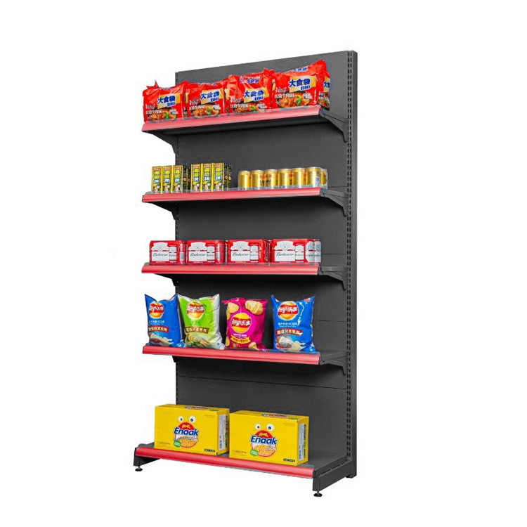 Supermarket Retail Store Double Sided Gondola Display Shelving Convenience Store Shelf / Rack