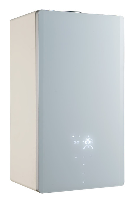 Touch Control Glass Panel Wall Hung Gas Boiler For Heating And Shower Water