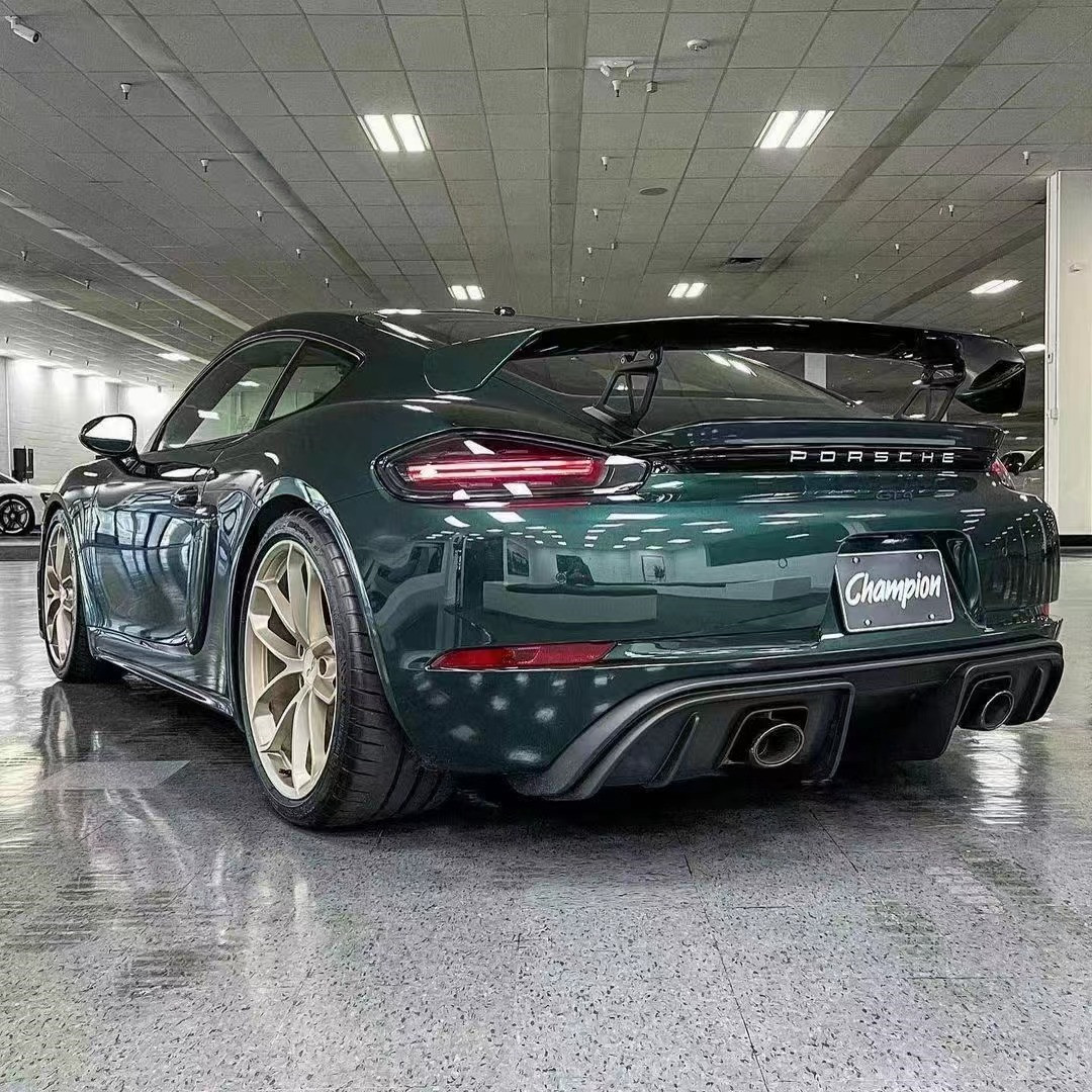 2022 New Products 987Cayman 981Boxster 718 Carbon Fiber Spoiler for Porsche 987 981 718 Carbon Fiber Spoiler Wing