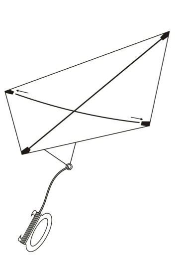 Pirate Pattern Polyester Diamond Stunt Kite 82*88cm
