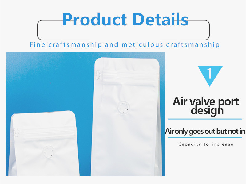 Custom Coffee Bean Packaging Bags Pouch Preserving Coffee'S Aroma Revolutionary One Way Exhaust Valve