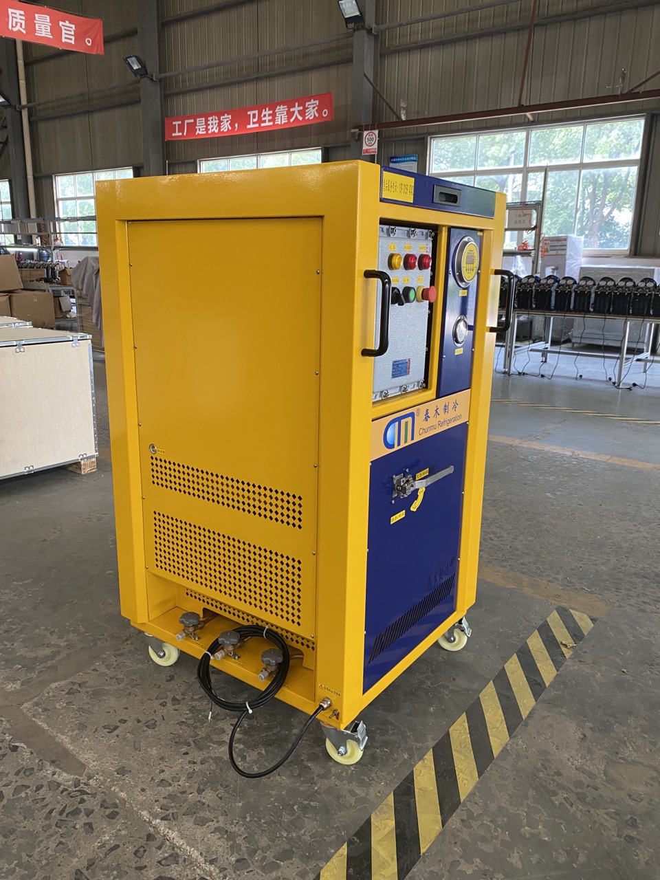 Flammable R290 R600a Refrigerant Recovery System 4HP Explosion Proof Recovery Machine Ac Charging Machine