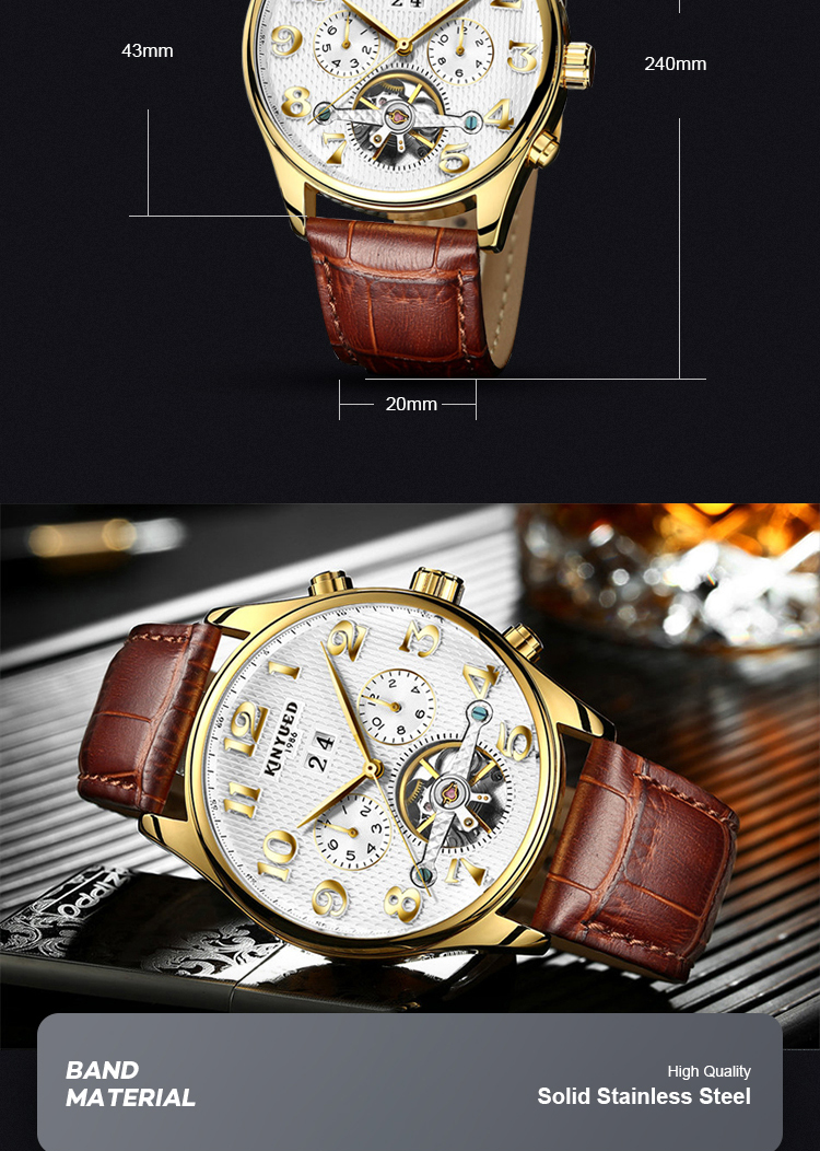 Sports Waterproof Mechanical Watch Fashion Automatic Skeleton Watches