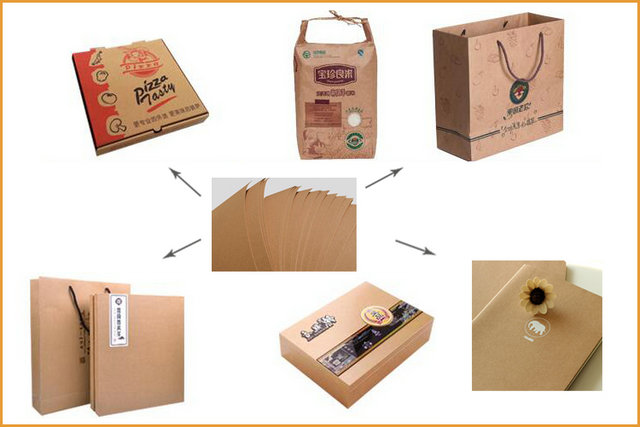 400gsm 450gsm 100% Virgin Solid Board Strong Brown Kraft paper For Hangbags