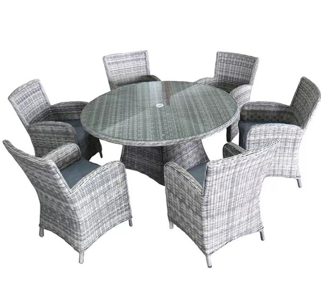 Patio Wicker Rattan Outdoor Dining Table Park Balcony Courtyard Patio Sofa