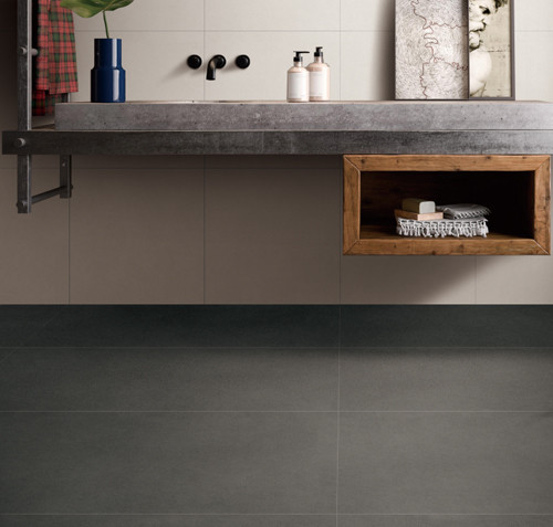 Indoor Cement Look Porcelain Tile Antibacterial Full Body Minimalism Style