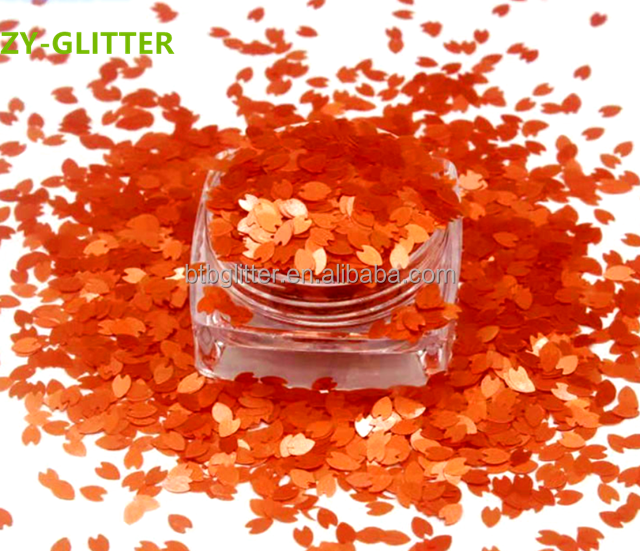 Die Cutting Printing Matte Shaped Glitter Poly Flower Petals Glitter Shape Perfect for Wedding Table Decorations