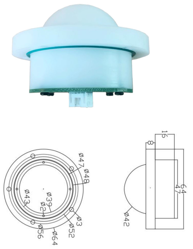 KLM800 Radar Level Sensor Module High Integration Short Measurement Accuracy ±2mm, Communication RS485