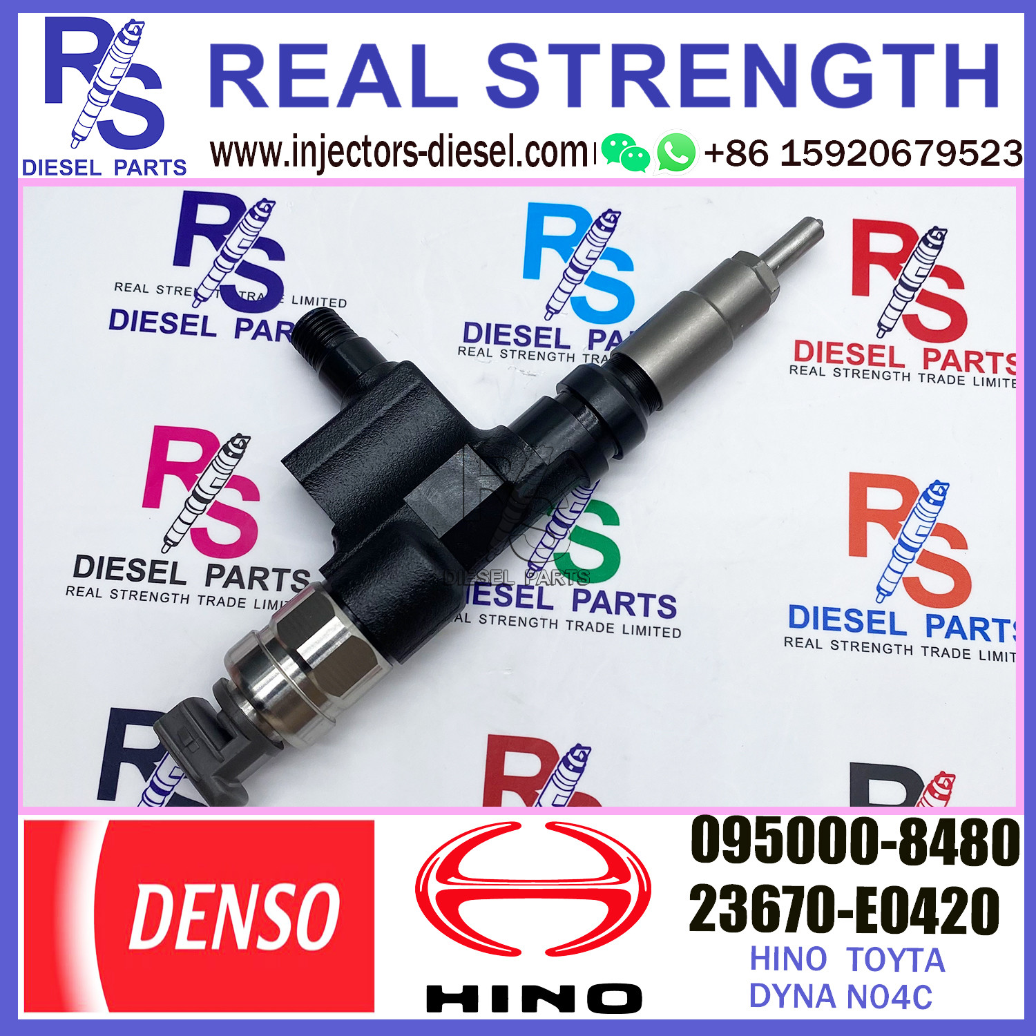 Diesel Fuel Injector 095000-8480 23670-E0420 For HINO N04C 23670-78070 23670-79086