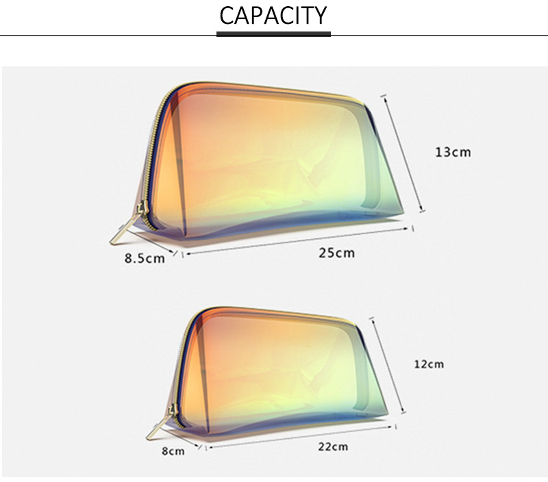 Luxury Custom Logo Waterproof Travel Holographic Makeup Bag