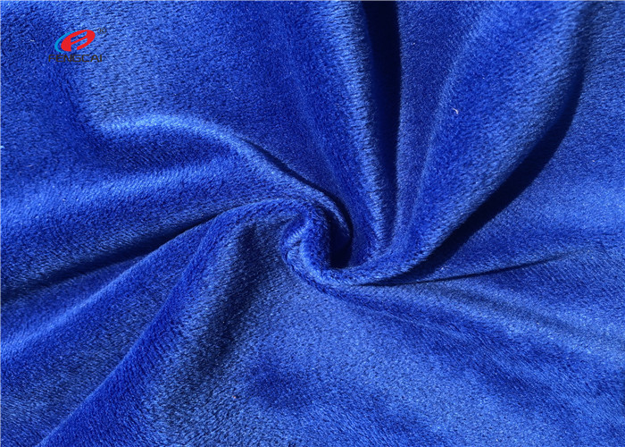 Polyester Dark Blue Minky Dot Fabric Kids Blanket Material Warp Knit Plain Dyed Fabric