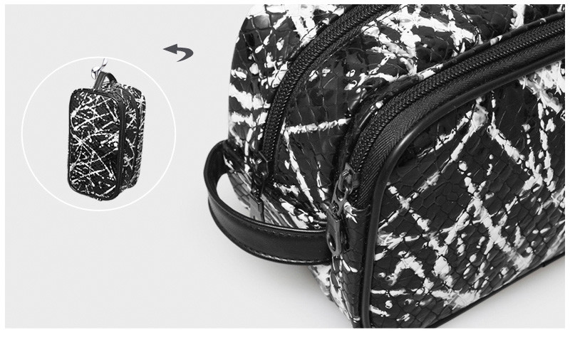 Daily Use Zipper Canvas Make Up Custom Cosmetic Bag