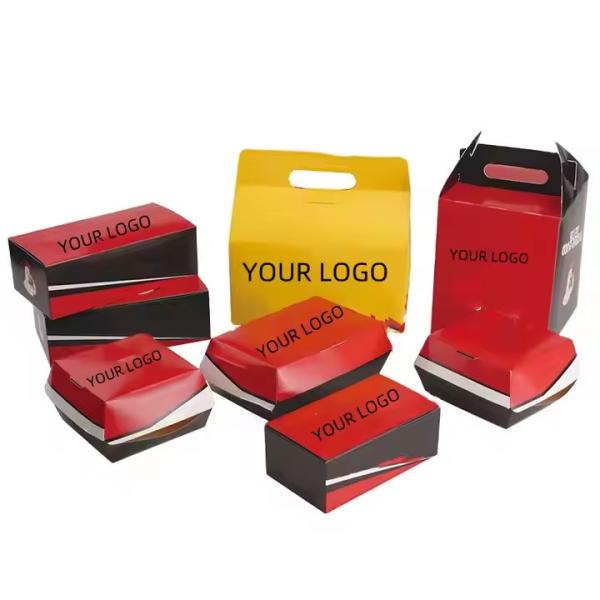 Custom Recyclable Kraft Burger Box Food Snack Packaging Acceptable Customer's