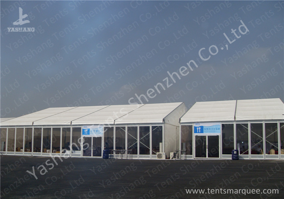 Portable 8X12M Outdoor Event Tent , Transparent Glass Wall Sport Event Tents