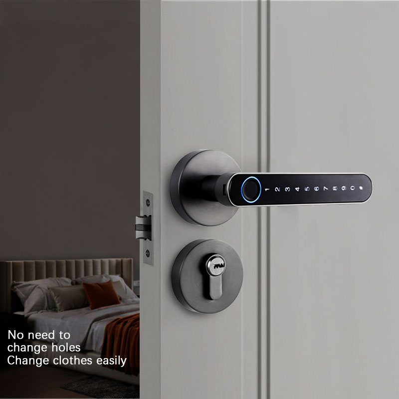 Aluminum Door Keyless Smart Digital Door Lock with Tuya App Passcode and TTlock Control