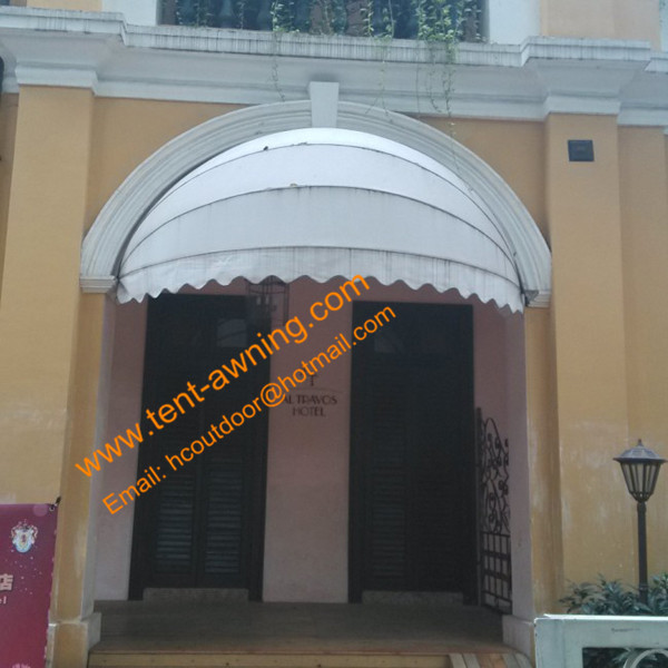 Ourtdoor Aluminum Manual Retractable Decorative Dome Window Awning