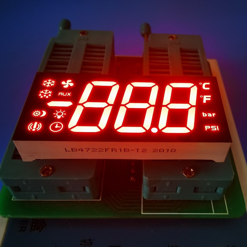 3 Digit 7 Segment Common Anode Super Bright Red LED Display for Refrigeration