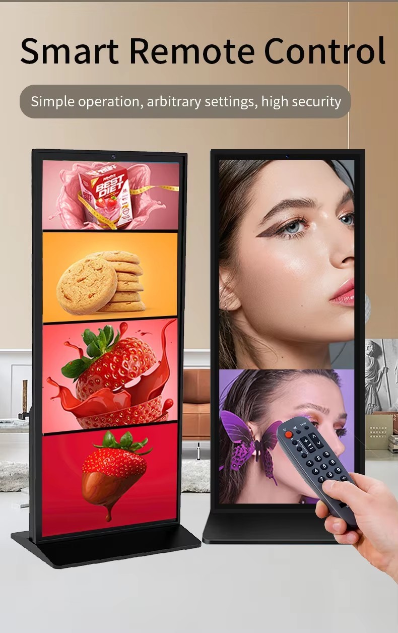 75 Inch Full Screen Windows Floor Standing 4K Digital Signage