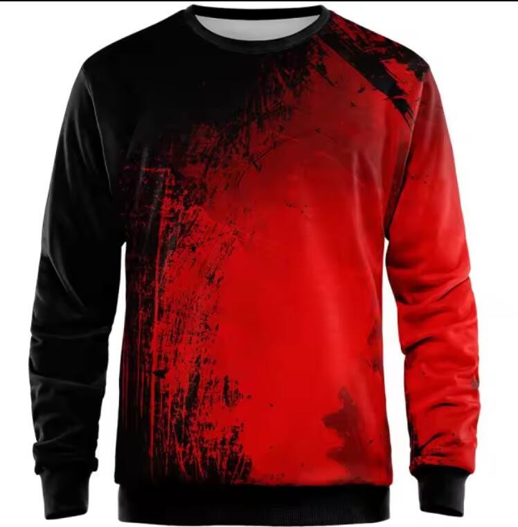 Fashionable Sublimation Crewneck Sweatshirt 100 Polyester Sweatshirt OEM