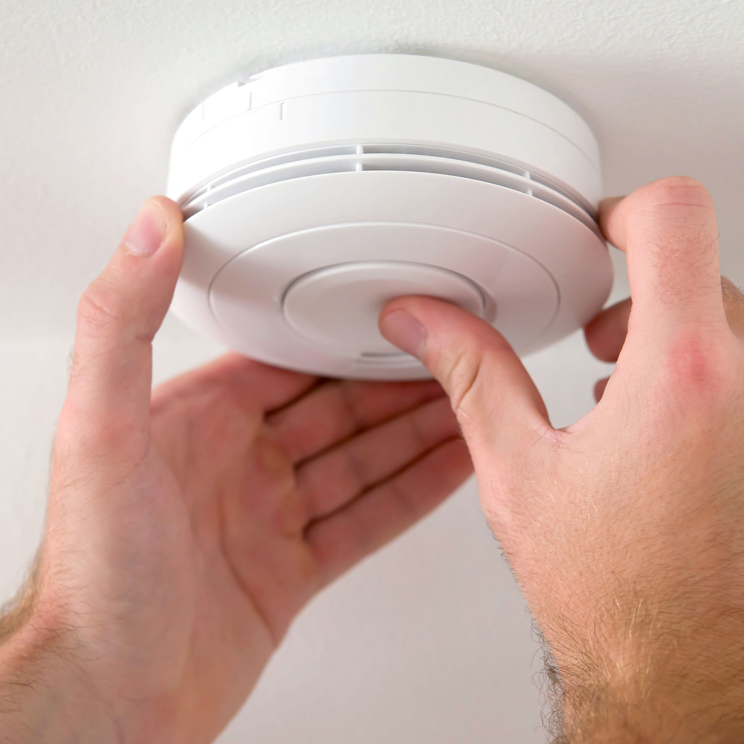 Nickel Coated Smoke Detector Mounting Kit for Fire House Alarms without Drilling