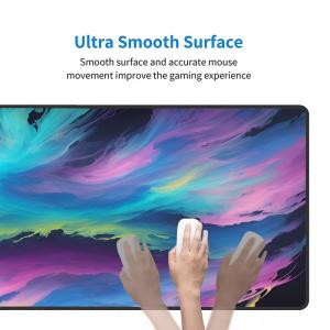 Stock Custom Large Size 400x900 Desk Mats Iridescent Printed Logo Pc Accessories