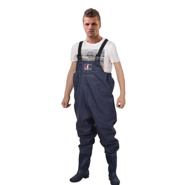 Adjustable Suspenders PVC Boot Breathable Full Body Waders for Fly Fishing G.W.