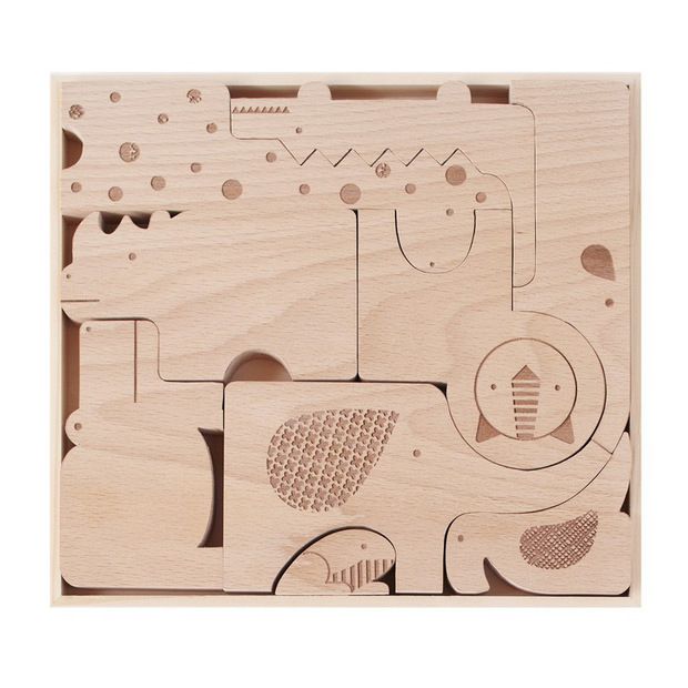 DIY Educational Wooden Educational Puzzle 2- 4 Years Wooden Animal Puzzle