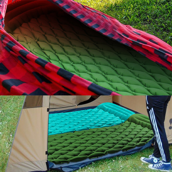 40D Nylon TPU Outdoor Sleeping Pad Ultralight Inflatable Sleeping Pad Hiking Air Mattress