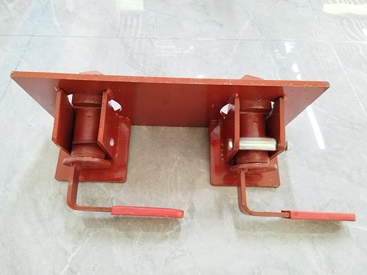Semi Trailer Double Container Trailer Twistlock Twist Lock Front Pin Lock Trailer Parts Red and Black