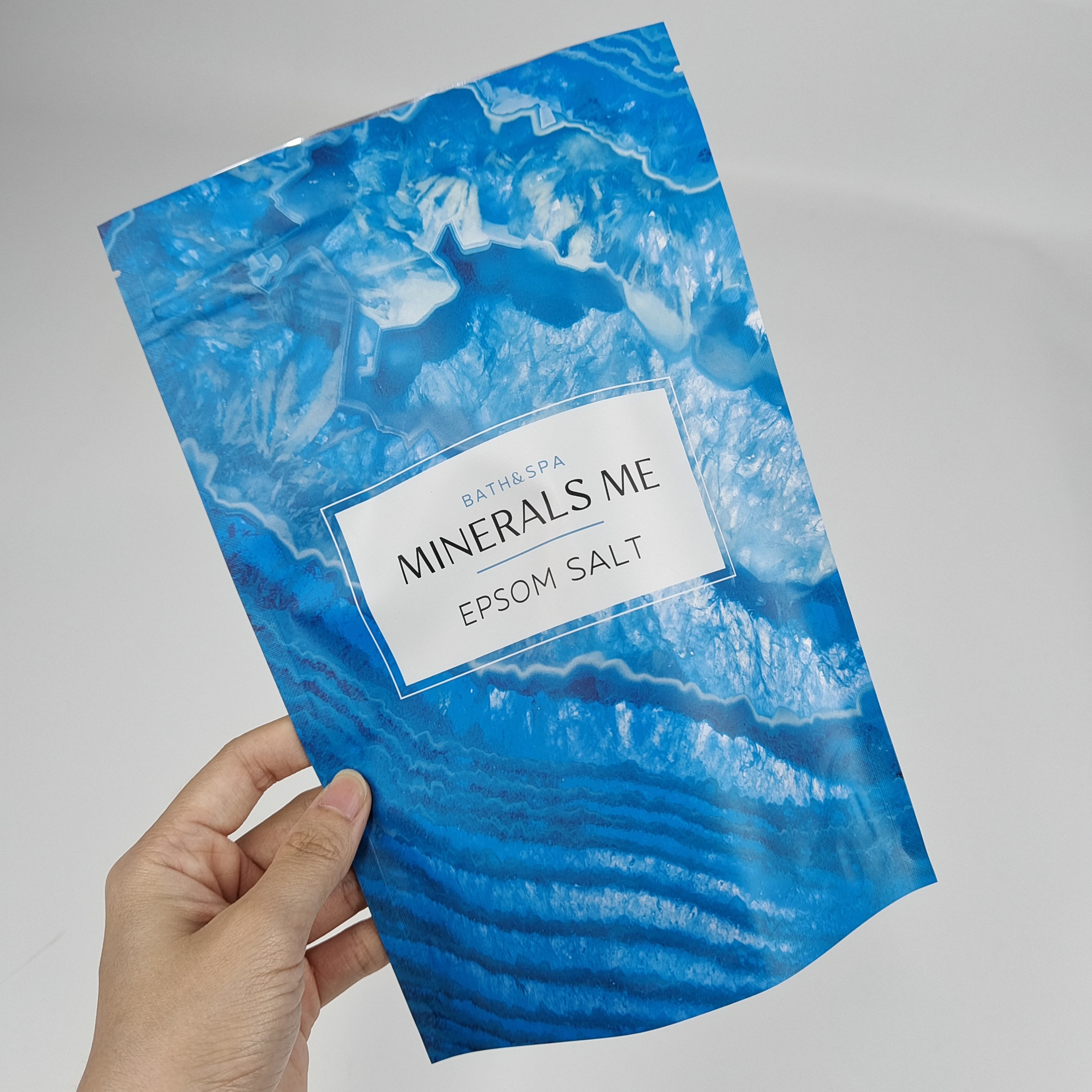 Custom Logo Printed Smell Proof Food Mylar Moisture Proof Matte Aluminum Foil Stand Up Pouch Body Scrub Packaging Bag