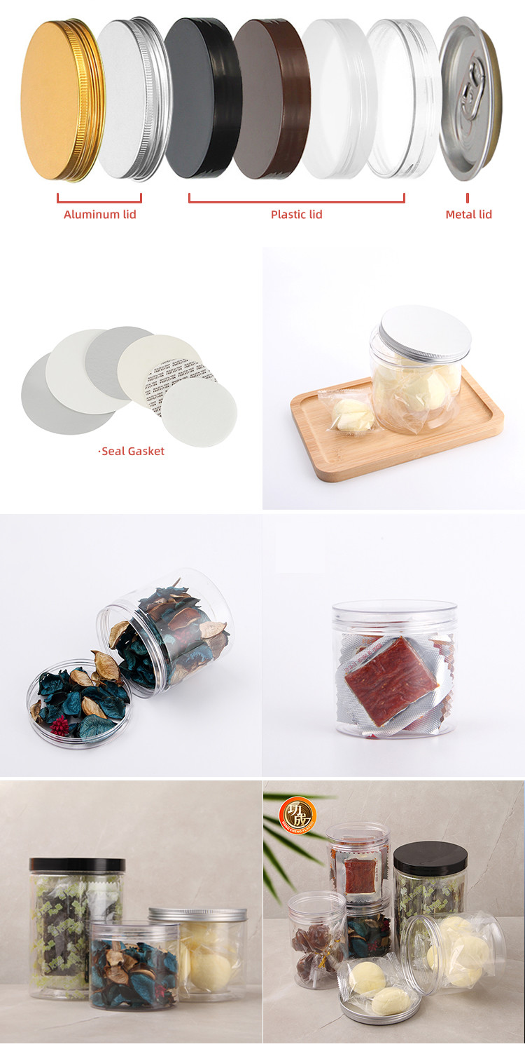 Custom Small Plastic Food Storage Candy Cookie Jar 420ml 500ml 600ml