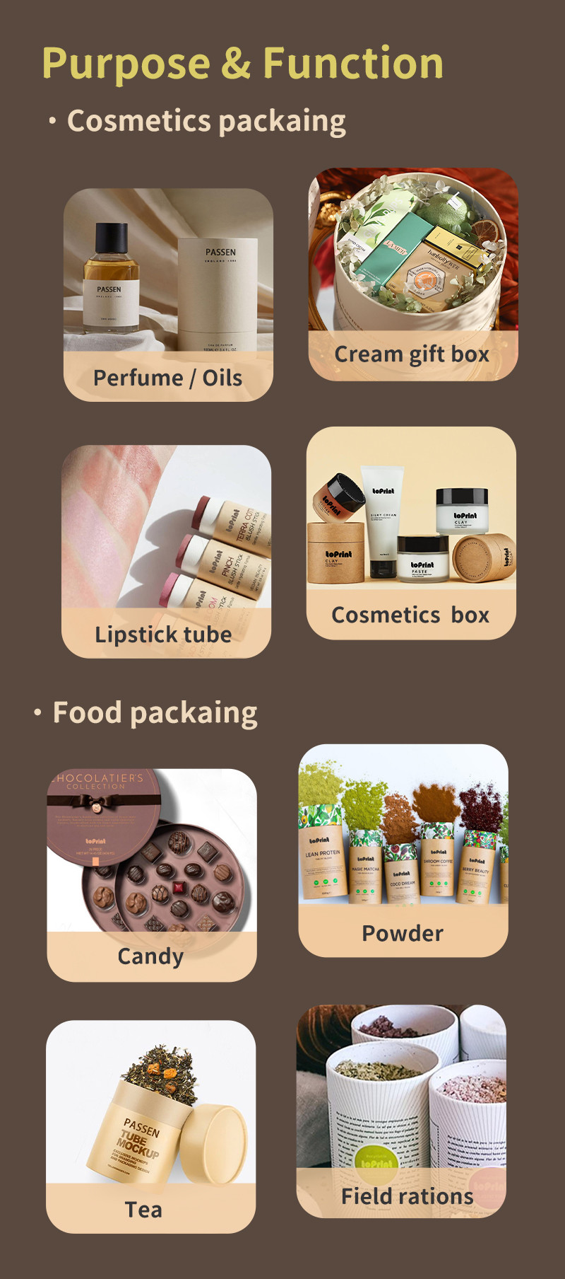Luxury lipstick tube box round cardboard paper lip balm tube for packaging