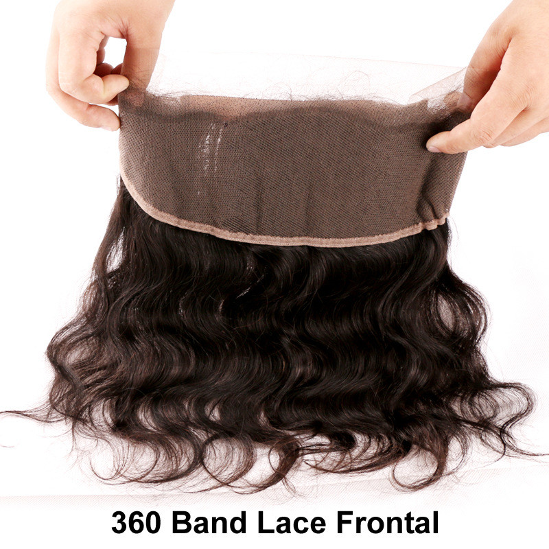 Indian remy 100% virgin human hair raw unprocessed 360 lace frontal