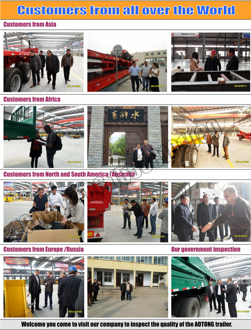 Steel 3 Axle Stake Animal Livestock Transport Cargo Fence Truck Trailers 60-80 Tons
