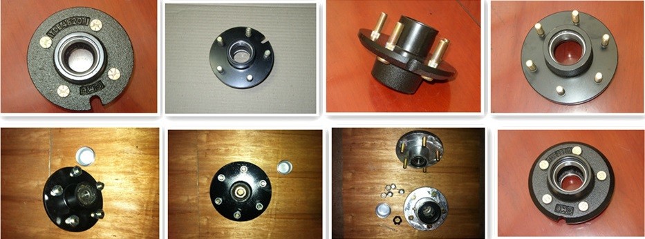 101.6 PCD 5x5 Trailer Wheel Hub Assembly Kit Black Painting