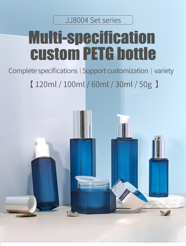 Screen Printing 120ml Transparent Plastic Bottles Hexagon Plastic Jars 50g For Sunscreen Cream