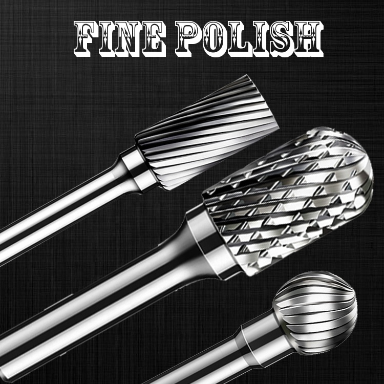 6mm Type A Sa Tungsten Carbide Rotary File 1/8 Long Shank Single Double Cut