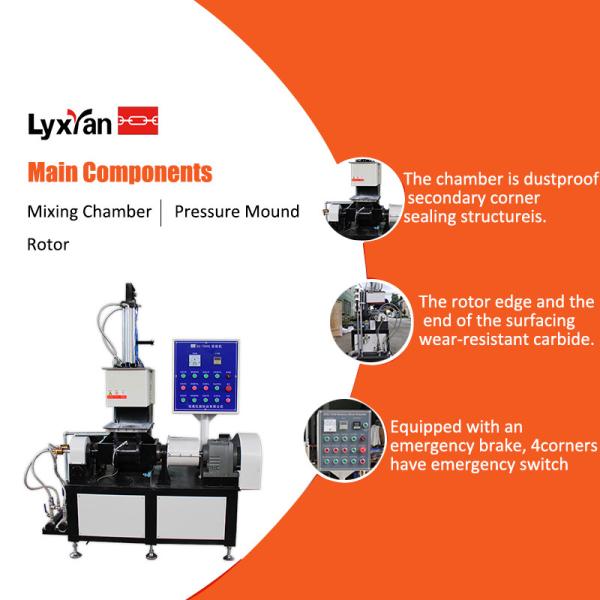 Rubber Products Banbury Mixer Internal Mixing Machine With CE 1-75L Volume 0.3-0