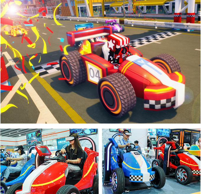 Children 9D Virtual Reality Driving Simulator Multiplayer Car Racing Game For Entertainment