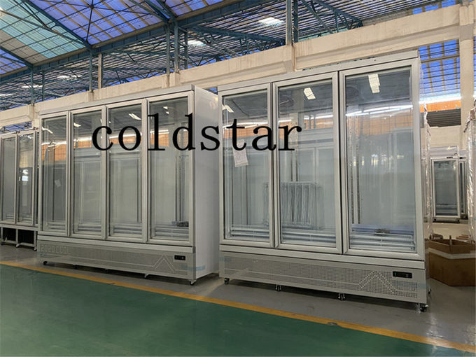 Cold Drink&Ice Cream Upright Display Deep Freezer with Fan Cooling System