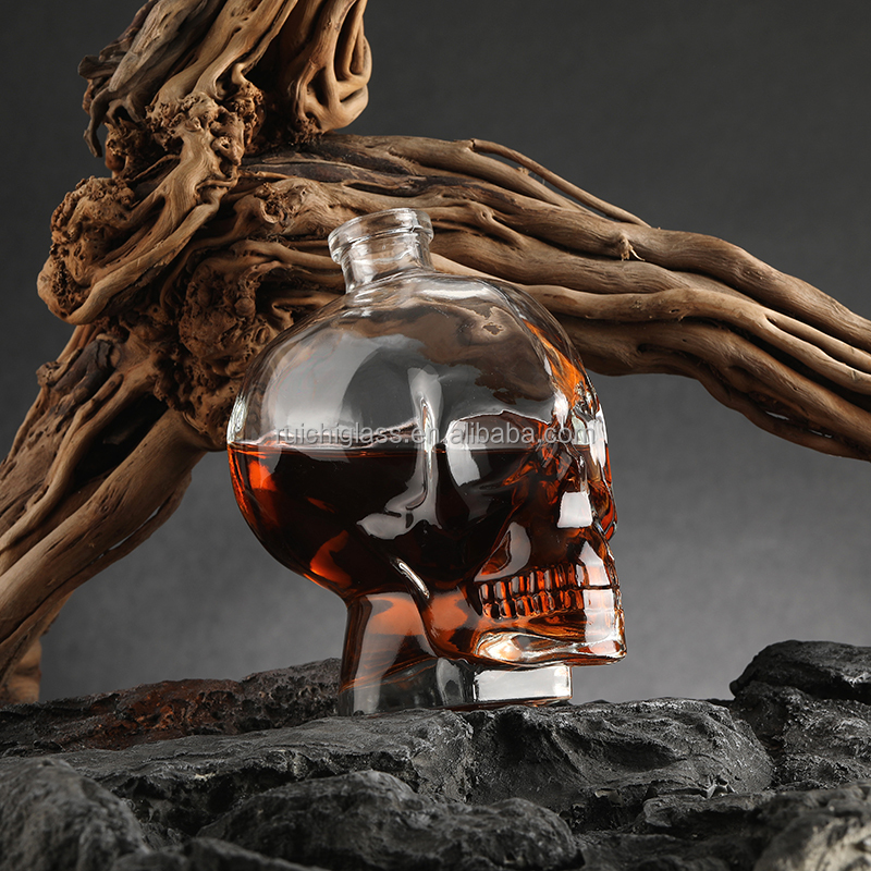 500ml OEM/ODM Super Flint Glass Spirit Liquor Rum Bottle with Hot Stamping Design