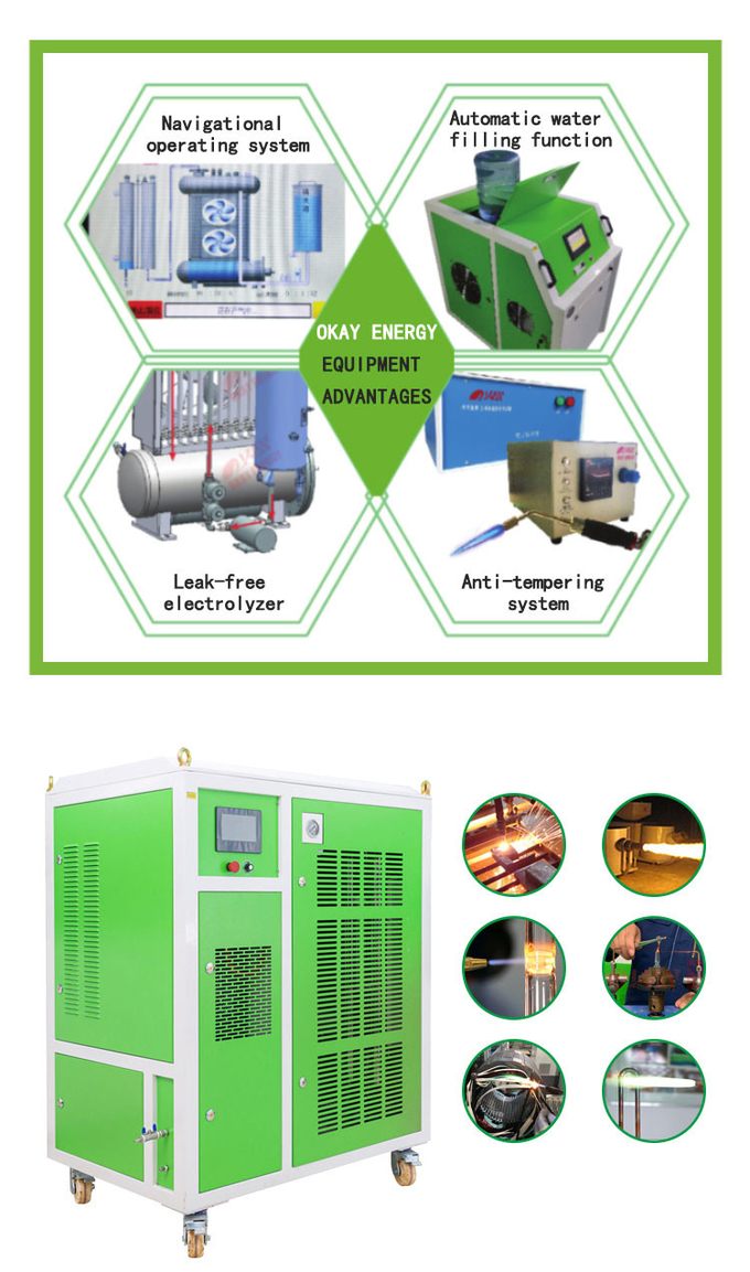 17kw Oxyhydrogen Gas Generator Flat Copper Brazing And Soldering