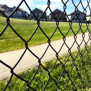 China 8ft Hot Dipped Galvanized And PVC Coated Cyclone Mesh Chain Link Fence Protection Mesh on sale